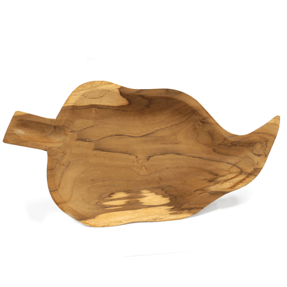 Teak Leaf Shaped Bowl - 32 cm