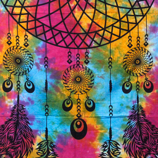 Double Cotton Bedspread / Wall Hanging - Dreamcatcher