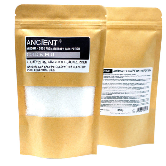 Aromatherapy Bath Potion in Kraft Bag - Colds & Flu - 350 g