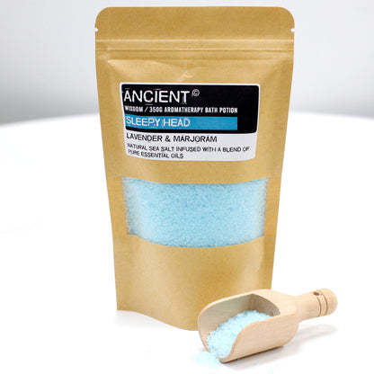 Aromatherapy Bath Potion in Kraft Bag - Sleepy Head - 350 g