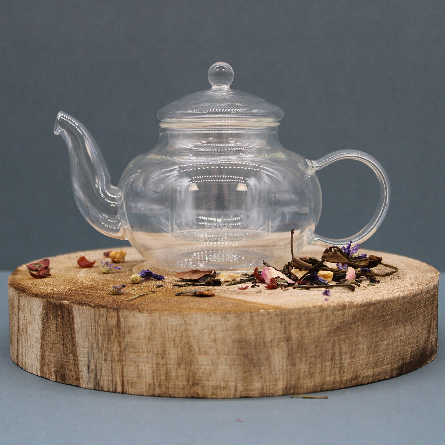 Glass Infuser Teapot - Round Pearl - 400 ml