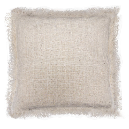 Linen Cushion Cover With Fringe - 45 x 45 cm