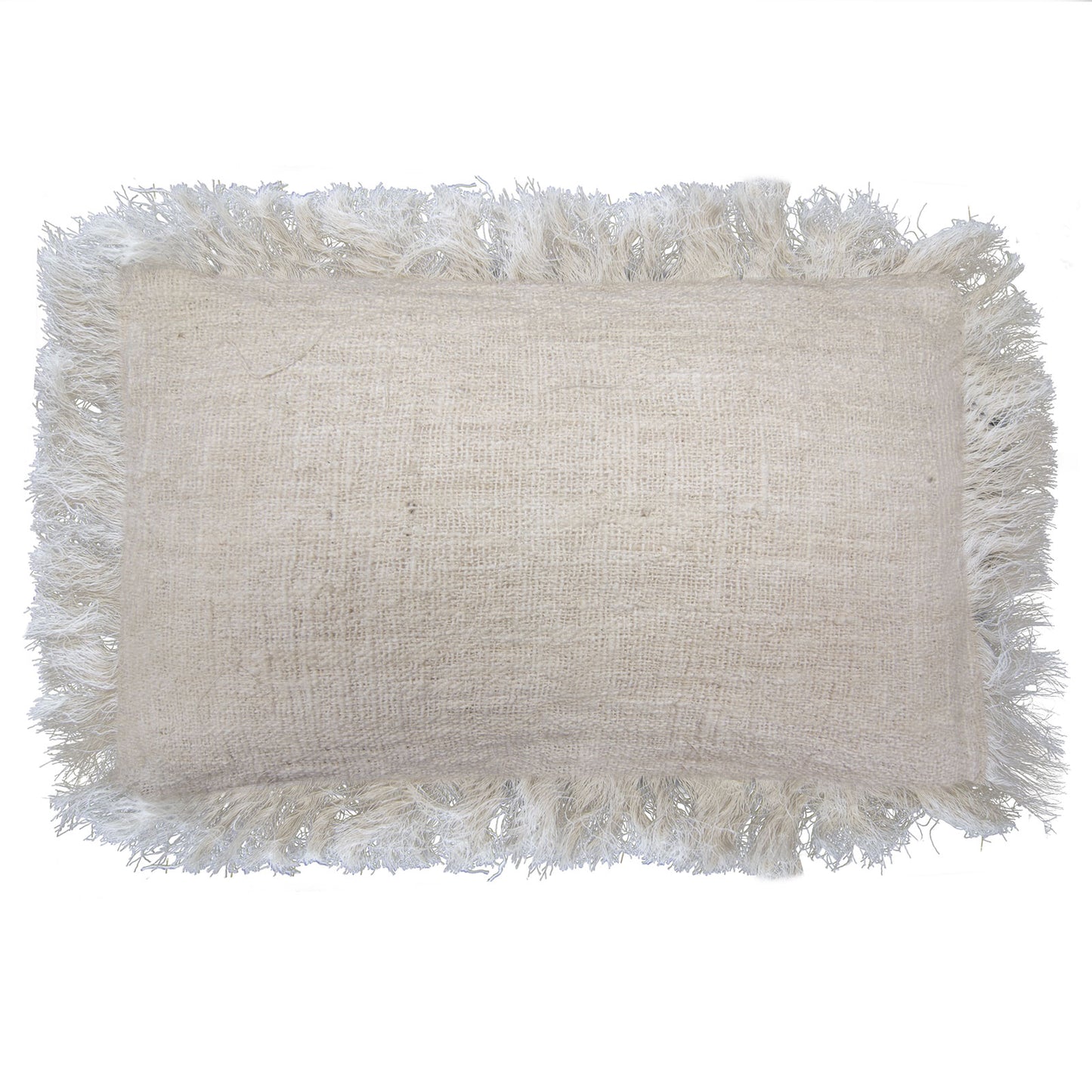 Linen Cushion Cover With Fringe - 30 x 50 cm