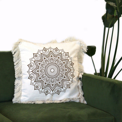 Mandala Cushion Cover - Lotus - Bronze - 45 x 45 cm