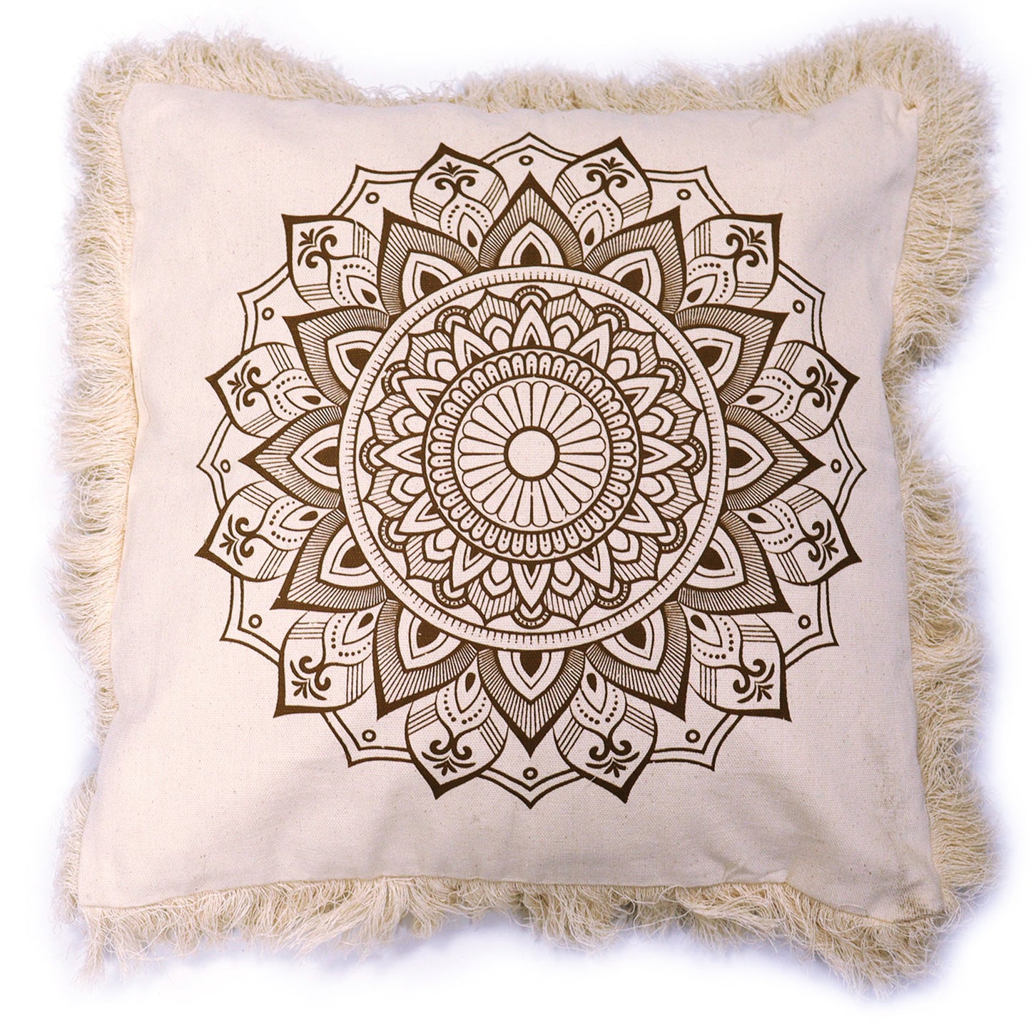 Mandala Cushion Cover - Lotus - Bronze - 45 x 45 cm