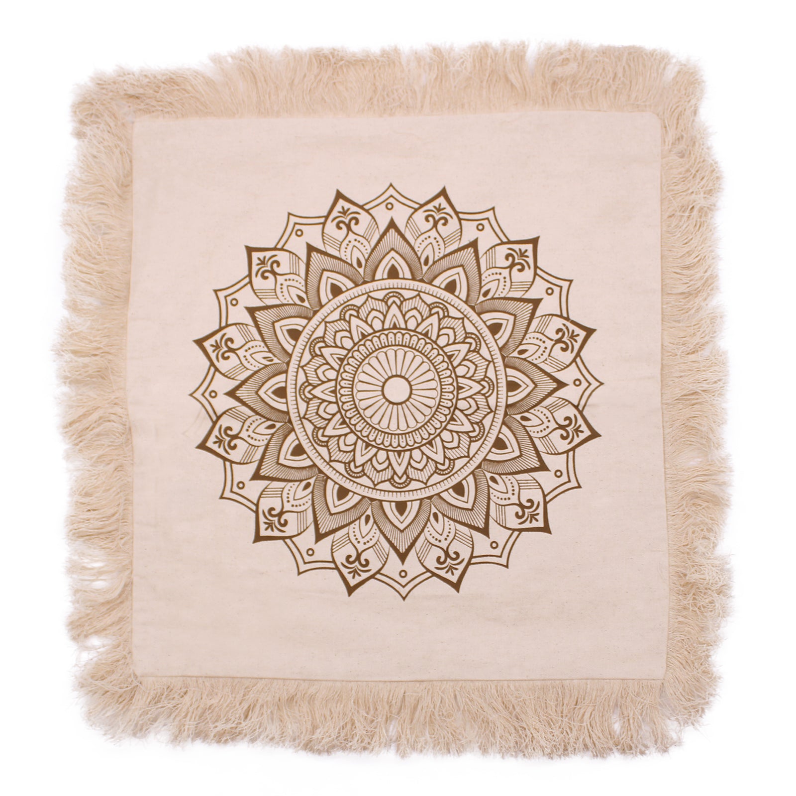 Mandala Cushion Cover - Lotus - Bronze - 45 x 45 cm