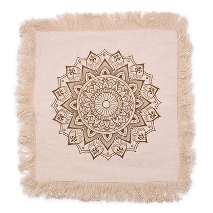 Mandala Cushion Cover - Lotus - Bronze - 45 x 45 cm