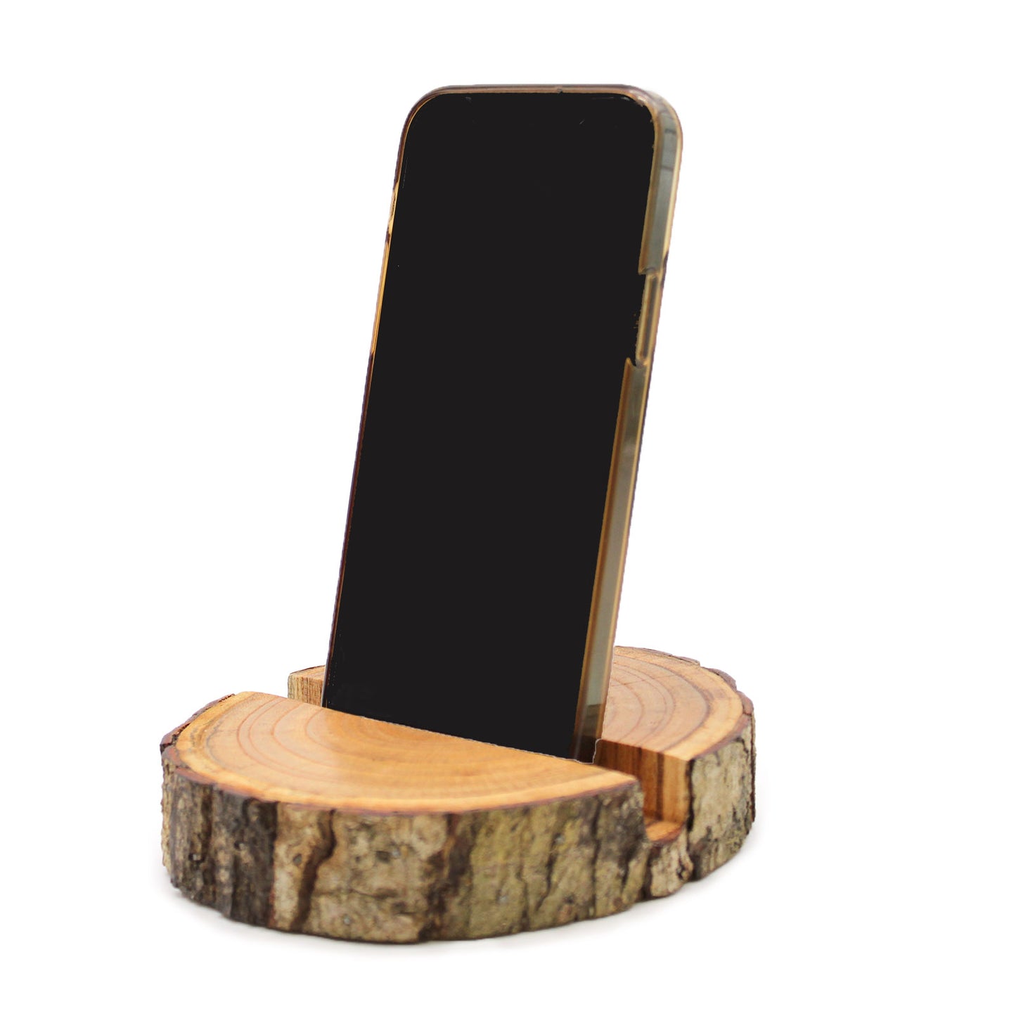 Phone Holder - Log - Full Slice - Natural - Small