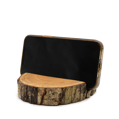 Phone Holder - Log - Full Slice - Natural - Small