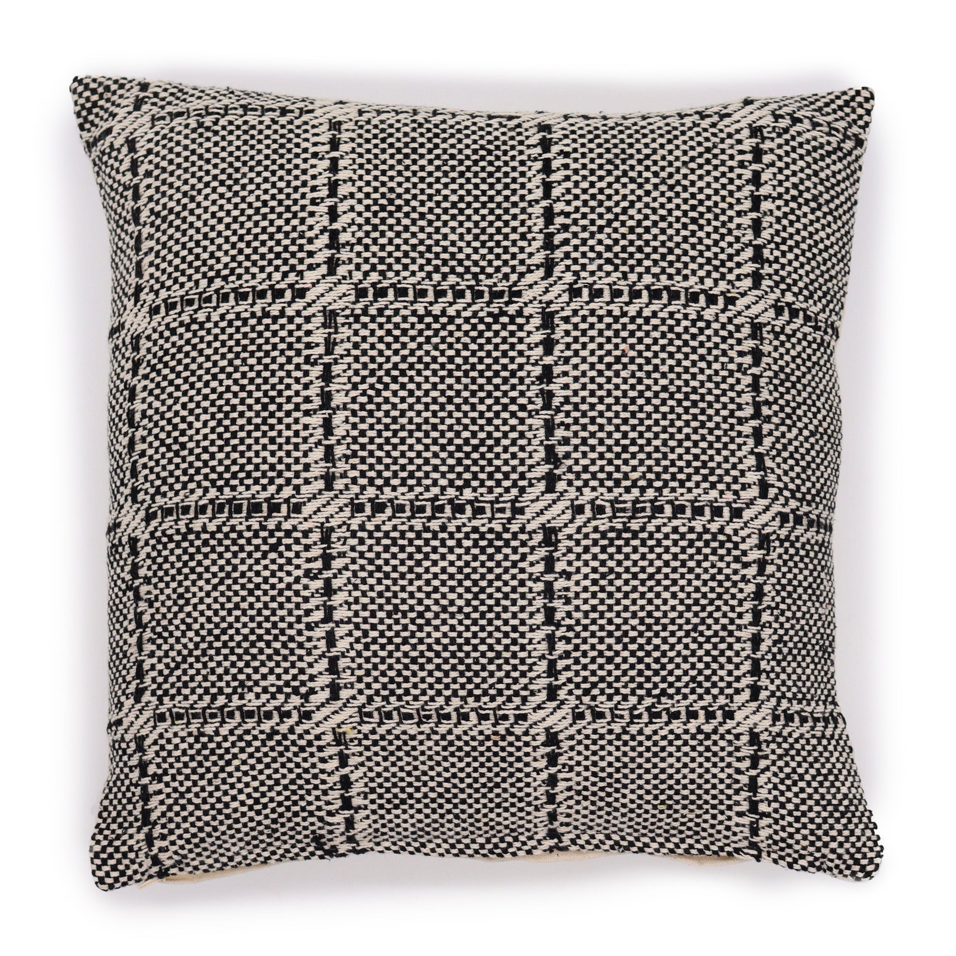 Classic Cushion Cover - Squares Grey - 40 x 40 cm