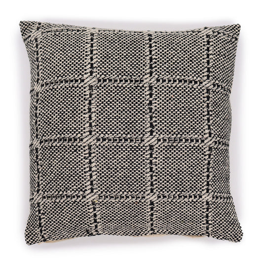 Classic Cushion Cover - Squares Grey - 40 x 40 cm