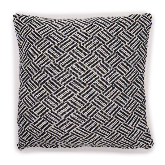 Classic Cushion Cover - Criss-Cross Black - 40 x 40 cm