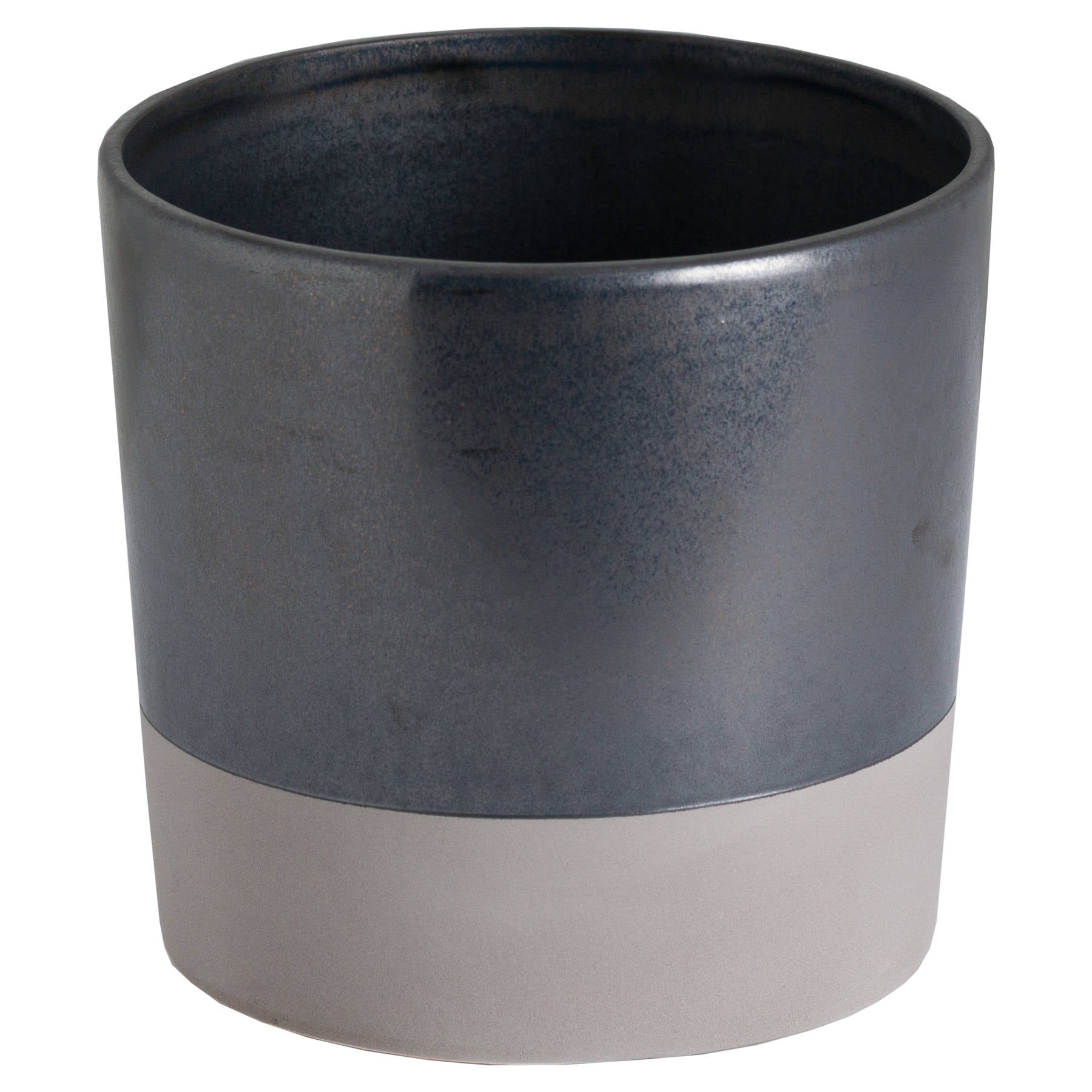 Metallic Grey Ceramic Planter - Large