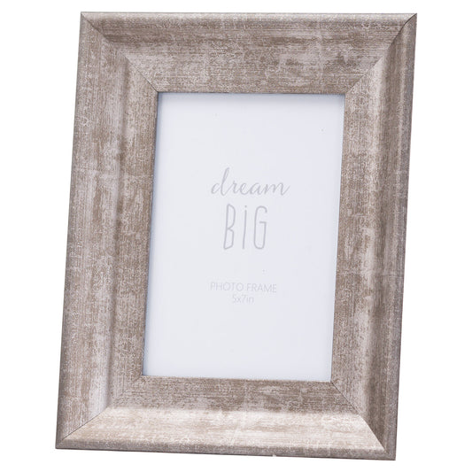 Convex Matt Silver Frame - 5 x 7 inch