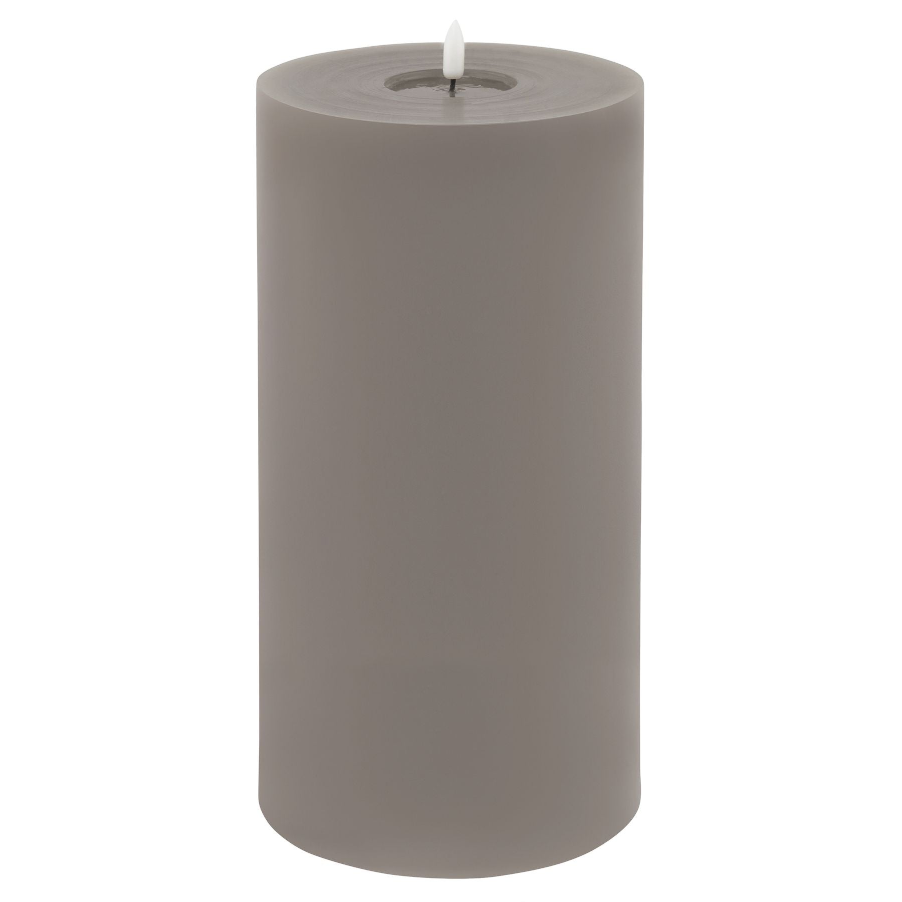 Luxe Collection Melt Effect 6x12 Grey LED Wax Candle