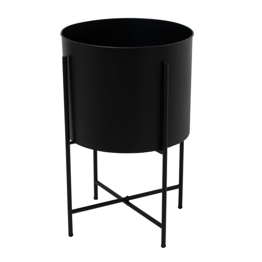 Matt Black Planter On Frame - Large