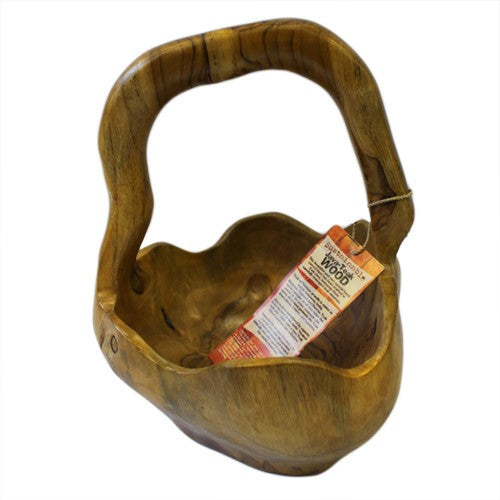 Teak Back Handle Bowl - Medium - 25 cm